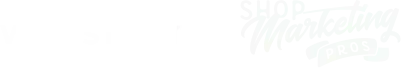 White logo on black background