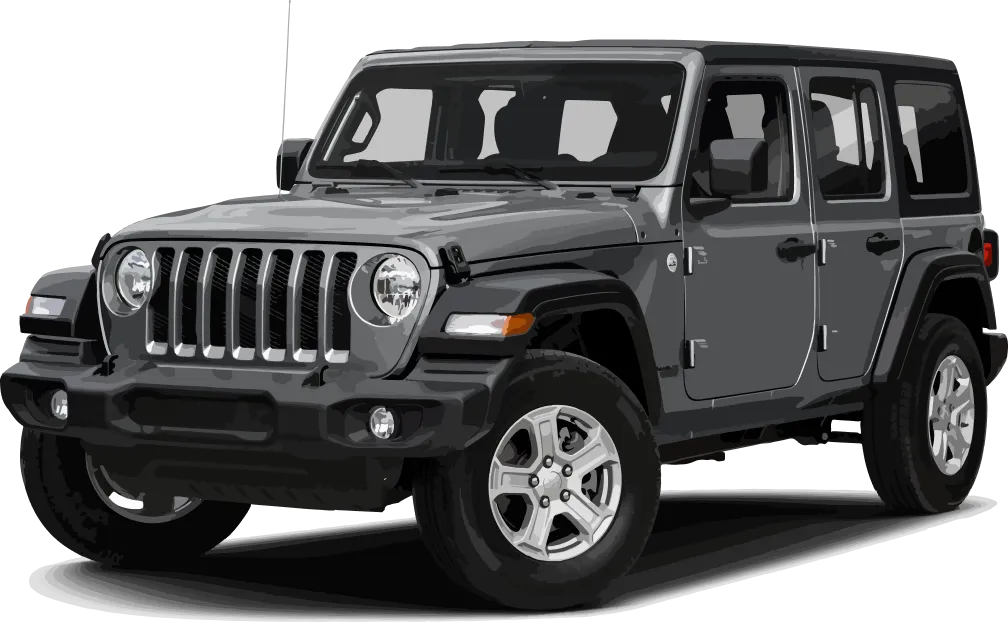 Jeep Repair, Domestic Vehicle Repair in Ipswich MA At New Meadows Motor Car. Gray Jeep Wrangler on white background