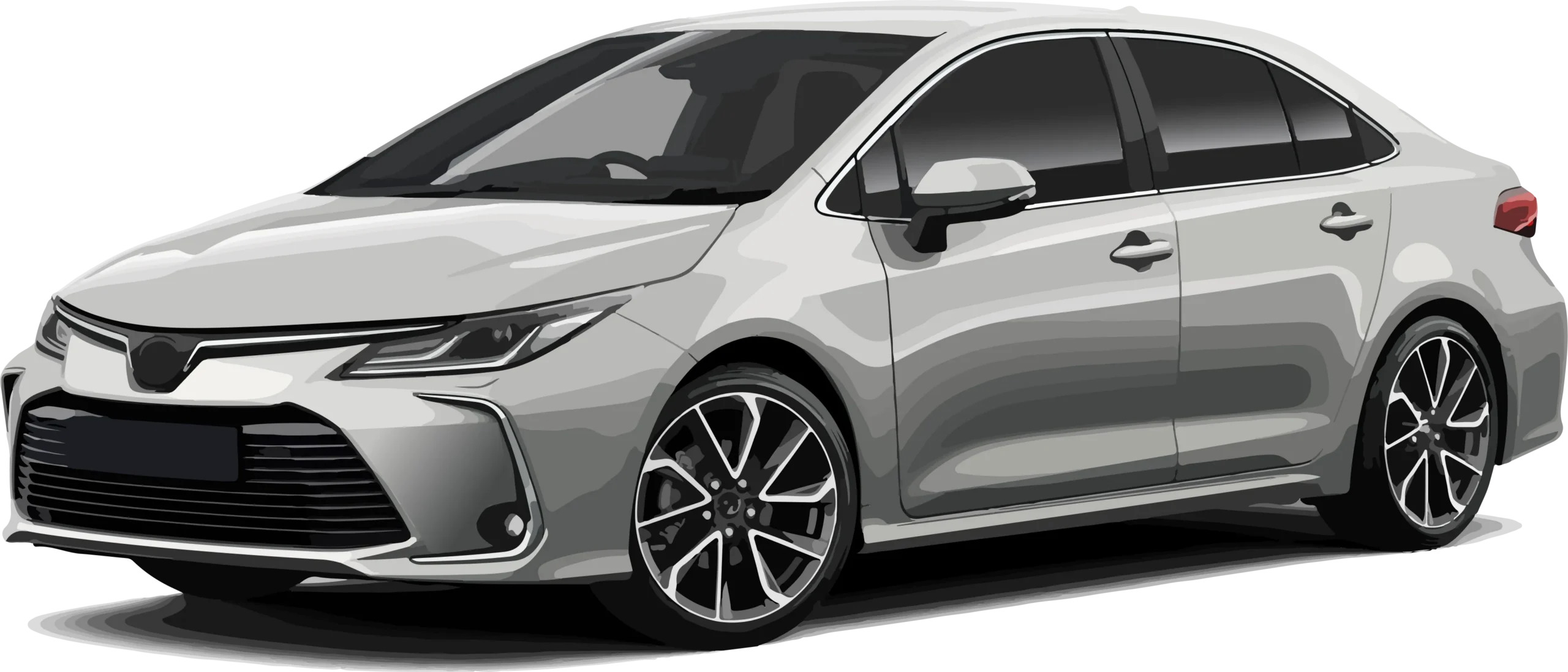 Toyota Repair in Ipswich MA At New Meadows Motor Car. Sleek silver Toyota sedan design.